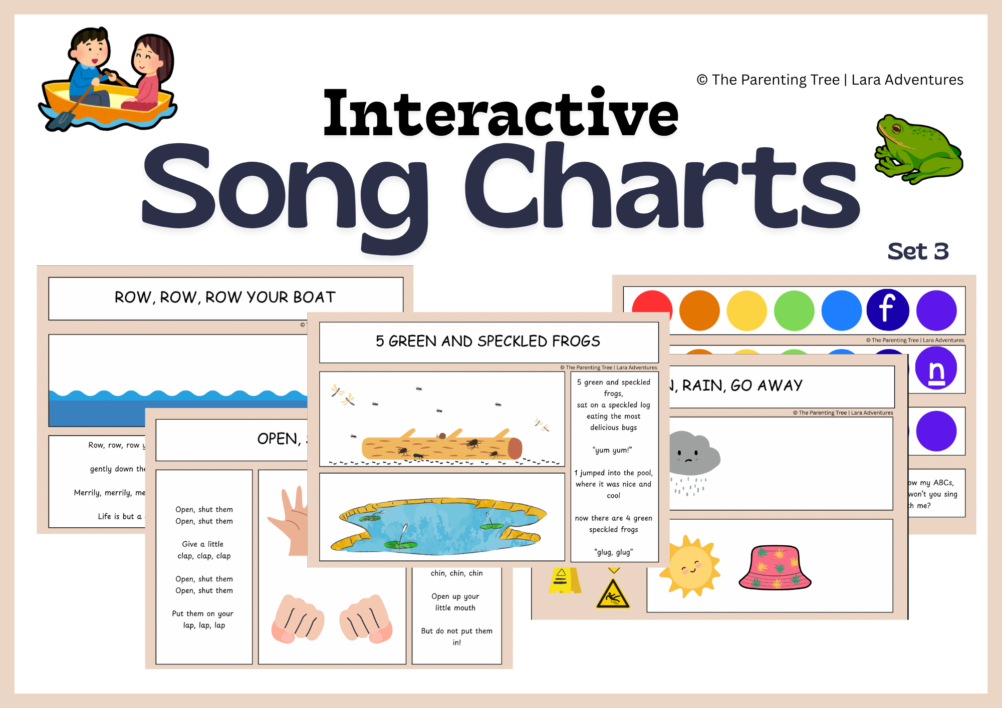 Interactive Song Charts C - Digital Bundle of 5 (Printable PDF)