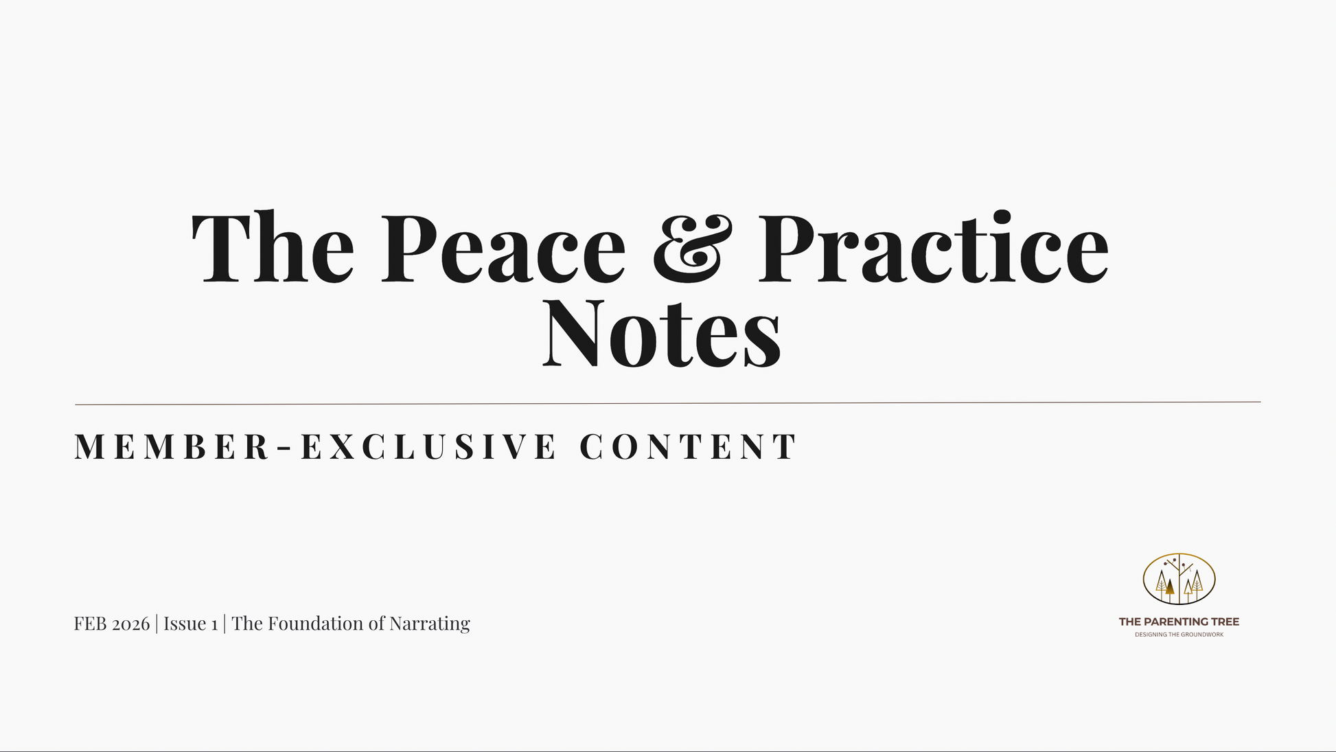 Cover of The Peace & Practice Notes by The Parenting Tree
